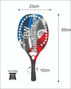 Raquetas de Tenis Playa Personalizadas para Padel/Spaddle con Logotipos y Combinaciones de Colores Personalizadas, Fibra de Carbono y Vidrio, 320-340g, 50cm - Product Image 4