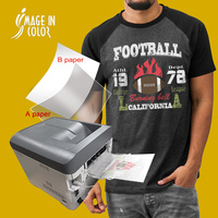 Papel de transferencia láser para impresora de tóner blanco, sin cortar, color oscuro, logotipo OEM, fábrica AB