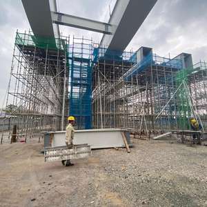 Steel construction ringlock scaffolding system accessories verticals poles - Product Image 1