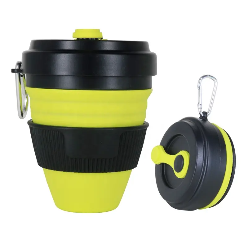 Silikon klappbare Kaffeetasse für Bergsteigen, Reisen im Freien, Sport, Fitness und Laufen.