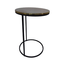 Table en marbre avec plateau en acier inoxydable, table basse en marbre pour salon, côté centre, meubles de luxe, table basse d'appoint