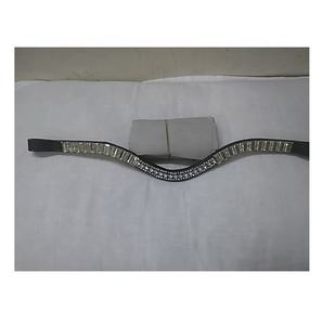 Brida de caballo de cuero Premium con cristales de banda para cejas ostentosos Accesorios para SILLÍN occidental - Product Image 2