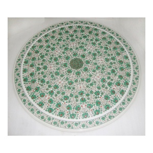 Malachite หินฝังออกแบบตารางด้านบนสำหรับตกแต่ง - Product Image 1