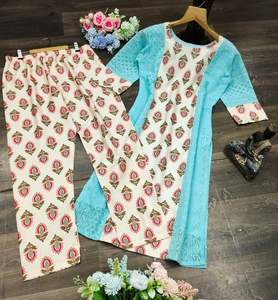 <b>Chikankari</b> Kurtis &With Full Lining Cotton Printed Plazo for Women Best Quality of Kurties Set at Low Price - Product Image 2