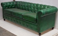 Canapé Chesterfield en cuir de chèvre véritable Top Grain Sofa Home Living Room Lounge Hotel Commercial Restaurant