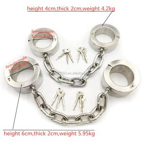 Zwarte Keizer Zware RVS Voetboeien 4cm en 6cm Hoog SM Fun Straf voor Mannen en Vrouwen - Product Image 6