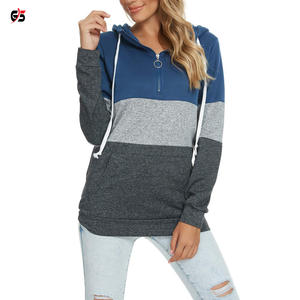 Pull à capuche multicolore pour femmes, vêtement décontracté à la mode avec fermeture éclair, tissu molletonné en coton de haute qualité, Logo personnalisé, vente en gros, collection 1/4 - Product Image 4