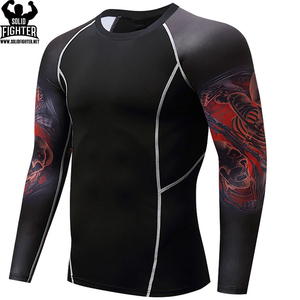 Nouveau Design Sublimation Rash Guards Coloré Fabriqué avec Spandex Polyester Prix de gros - Product Image 2