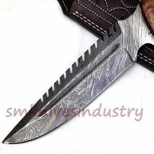 Xyj couteau à manche en bois naturel, fait à la main, Camping de plein air (smk1541) - Product Image 2