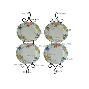 Support de plaques en fer forgé ensemble de deux supports de plaques de rangement de cuisine de taille et de forme personnalisées de qualité supérieure - Product Image 2