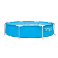 Migliore qualità fuori terra rotonda piscina Intex 28205 struttura in metallo Cm 244x51 per bambini piscine di gomma all'aperto nuoto acqua divertimento