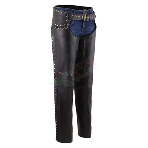 Pantalones de cuero negro de tiro bajo para mujer, ropa para montar en moto, talla 5XL, carreras de caballos, de cuero completo - Product Image 1