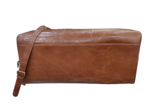 Unisex Genuine Leather Duffle <b>Bag</b> Bohemian Style Customizable Logo Zippered Closure Stylish Candy Pattern Travel <b>Accessory</b> - Product Image 4