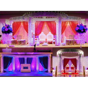 มณฑปงานแต่งงานคริสตัลทรงเพชร ดีไซน์สวยงาม ตกแต่งงานแต่งงานล่าสุด มณฑป/เวทีคริสตัล ประกายระยิบระยับ มณฑปคริสตัล ลุยเซียนา - Product Image 1
