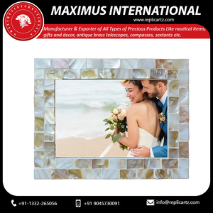 Cadre photo mosaïque en nacre pour cadeau de mariage, cadre photo de table élégant et décoratif pour anniversaire et décoration intérieure - Product Image 3