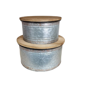 Juego de 6 Recipientes Galvanizados para Almacenamiento de Alimentos con Diseño Elegante, Perfectos para la Organización del Hogar y la Mesa de la Cocina - Product Image 3