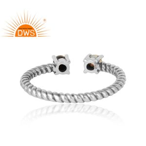 Fabulous Oxidized Sterling Silver <b>Ring</b> Fire <b>Opal</b> and Black Onyx Gemstone <b>Ring</b> Antique <b>Rings</b> Jewelry Wholesale - Product Image 4