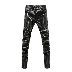 กางเกงหนัง PU สำหรับผู้ชายกางเกงดีไซน์ล่าสุดกางเกงหนัง - Product Image 2