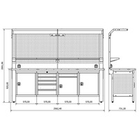 Armadio Portautensili Industriale in Acciaio Laminato a Freddo di Alta Qualità, Illuminazione LED, Protezione IP44, Personalizzazione OEM/OBM