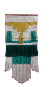 Tenture murale en tissu tissé Boho Hippie fait à la main décoration intérieure artisanale d'Inde - Product Image 3