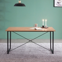 Ensemble de table et de chaises de salle à manger modernes en métal et en bois avec hauteur réglable pour salle à manger et cuisine