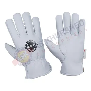 Industrial Safety Gloves with Anti-Slip Function for General Use Gardening Drivers Motorcycle Work Protection Gloves in White