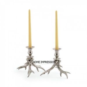 Nouveau dernier bois de cerf Designer aluminium moulé argent plaqué métal bougeoir Table et ustensiles de cuisine accessoires approvisionnement à vendre - Product Image 1