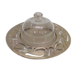 Tazón redondo de aluminio y hierro de mesa de Venta caliente con placa de tamaño estándar de Color dorado de latón de cúpula para Decoración - Product Image 2