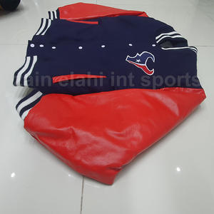 2025 UNISEX Fábrica al por mayor Nuevo diseño Cómodo Varsity Transpirable Chaqueta de cuero de talla grande Royal Blue Red Winter Bomber - Product Image 2