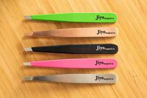 Grandes productions de qualité Pince à épiler pour la beauté des sourcils Pointe inclinée/pointue/plate Acier inoxydable multicolore - Product Image 4