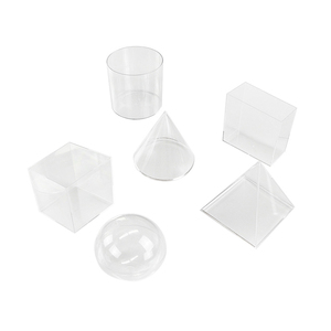 Jouets mathématiques en plastique transparent pièces géométrique formes 3D modèles - Product Image 2
