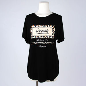 Camiseta 100% de algodón para mujer, remera de corte de alta calidad, supersuave, barata, venta al por mayor - Product Image 3