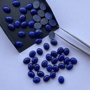 8mm 10mm Naturel Lapis Lazuli Pierre Lisse Ovale Calibré Semi Précieux Cabochon de Pierres Précieuses au Prix de Gros pour les Bijoux - Product Image 3