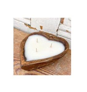 Support de bougie en pâte de bois décoratif multifonctionnel sculpté à la main avec prix personnalisé non poli artisanat naturel - Product Image 1