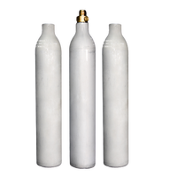 Cilindro de CO2 de Alta Presión Recargable DCEC DC-BE06 de 0.6L, de Grado Alimenticio, Fabricado en Aluminio AA6061, con Válvula, Certificado TPED ISO7866, en Oferta