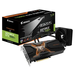 NVIDIA GIGABYTE AORUS GeForce GTX 1080 Ti Waterforce Xtreme Edition 11G Used Graphics Card with GDDR5X Memory Support 2-way SLI