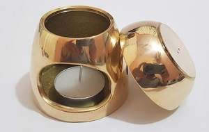 Lampe à huile tendance, vaisselle, foudre pour la maison et le jardin, lampe à huile, finition dorée, design moderne, bougeoir en laiton, lampe à huile - Product Image 3