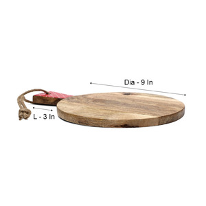 เขียงไม้มะม่วงดีไซน์วงกลมเครื่องใช้ในครัวเขียงไม้สำหรับสับพิซซ่ากระทะไม้ธรรมชาติใช้ในครัว - Product Image 5