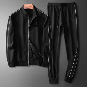 Ensemble de survêtement de sport unisexe OEM, ensembles de jogging personnalisés, vêtements de course, motif uni - Product Image 4