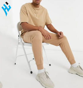 2025 personnalisé nouveau design hommes vêtements de sport survêtement deux pièces ensembles coton uni survêtements Logo personnalisé hommes slim fit jogging costume - Product Image 5