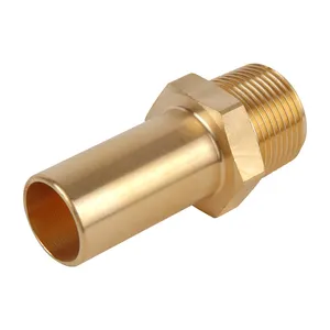 Brass Male Adaptor Metals Straight Connector Male Threaded Pipe Adapter Compression Fittings For Water Pipe Connections