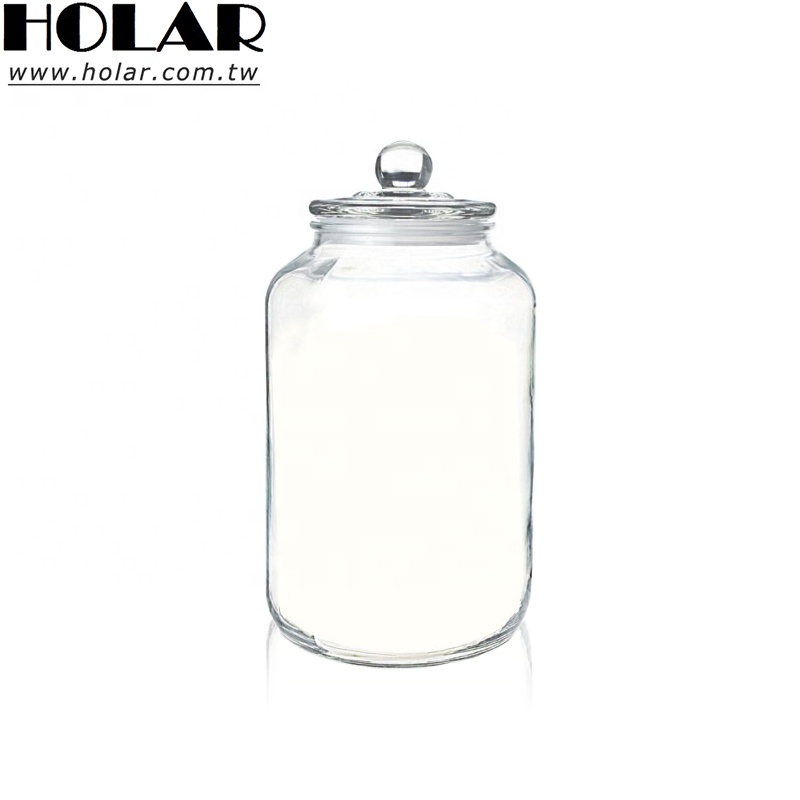 [Holar] Clear 5 Liter Glass Canning Food Storage Canister for Kitchen Bathroom