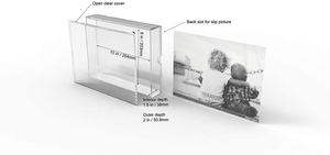 Phoera — cadre boite à ombre 8x10, cadre Photo en acrylique, boîte à mémoire de forme transparente, présentoir pour décor de fleurs séchées - Product Image 6