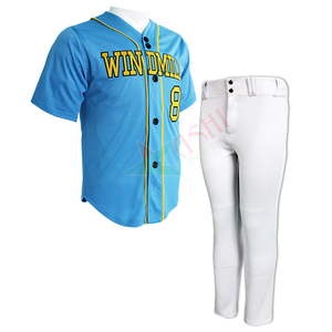 2022 jeunes baseball uniforme personnalisé sublimé broderie logo s'attaquer sergé baseball uniforme Blanc Baseball Maillots Gros - Product Image 4