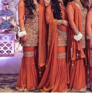 Bridesmaid Gharara Kameez Set-Designer Indian Pakistani Wedding & Party <b>Dress</b> 2019 - Product Image 1