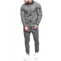 Chándal deportivo de manga larga para hombre, conjunto de sudadera y pantalones de chándal para correr en invierno, ropa de abrigo