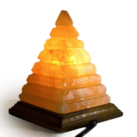 Lampe en forme de pyramide de sel en forme de Triangle, avec USB, ampoule de toutes les couleurs et cordon, cristal himayen rose, pour le décor