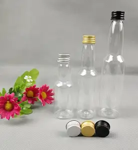250ml דוב בקבוק PET פלסטיק עגול בקבוק עם מכסה פלסטיק