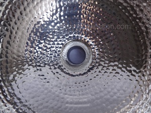 เคาน์เตอร์หินทองแดงนูนแบบหลุมเดียวที่ทันสมัยอ่างล้างหน้าด้วยมือทำจากนิกเกิลสำหรับห้องน้ำโรงแรม - Product Image 6