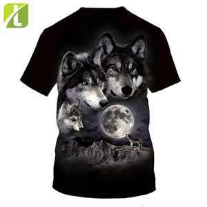 T-shirts hommes et femmes, T-shirt à motif de renard et de loup, impression 3D, tenue décontractée à texture douce, à la mode, 2021 - Product Image 6